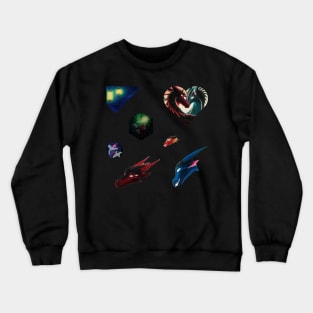 Nebula and Starfall Sticker Pack Crewneck Sweatshirt